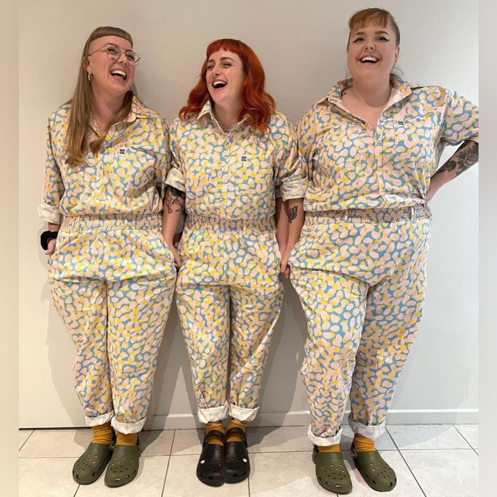 Lucy & Yak Le Carmen Abstract Boilersuit Jumpsuit size M